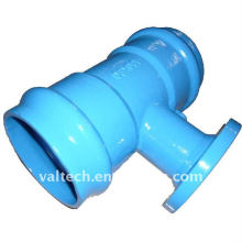 Sand Casting Ductile Iron Pipe Fitting Socket Equal Tee for PVC Pipe
